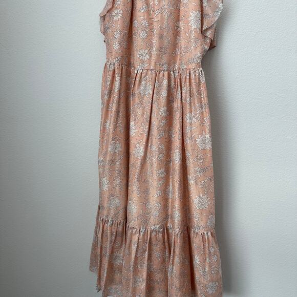 Ulla Johnson Open Back Floral Midi Dress Wilda Pink - Picture 3 of 11